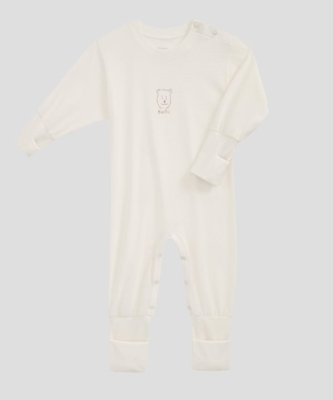 Baby Romper with Footing Schiesser Med Pure
