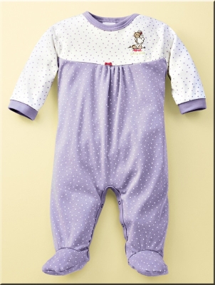 Baby Romper with footing Schiesser Jolly Rosa