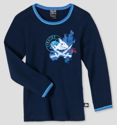 Boys Shirt 1/1 Schiesser Capt'n Sharky Pirat Ship