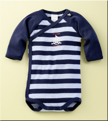 Baby Wrapover Body 1/1 Schiesser Capt'n Sharky