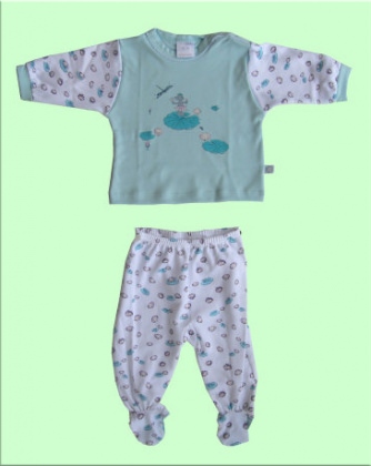 Baby-Schlafanzug Lang mit Fuss Schiesser Zaubermaus