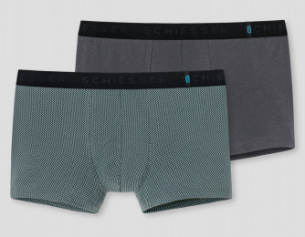 2-Pack green & grey SCHIESSER Shorts 95/5