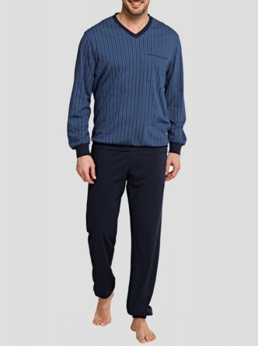 Schiesser ANZUG KURZ SET - Pyjama - dunkelblau/donkerblauw