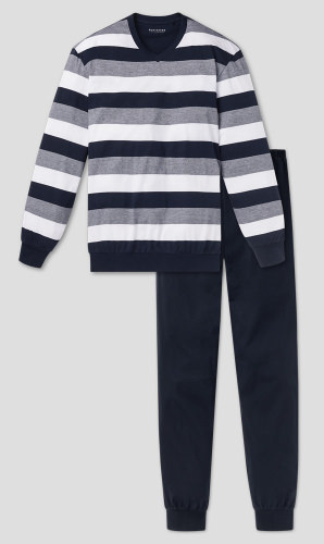 SCHIESSER Men Pyjama Long Dark Saphire