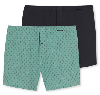 2-Pack Men Boxer Shorts SCHIESSER Essentials anthracite and green