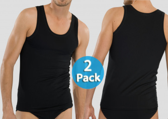 Shirt 0/0 Schiesser Authentic 2-pack - black