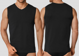 SCHIESSER Tank Top Long Life Cotton - schwarz