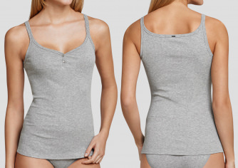 Top 0/0 SCHIESSER natural beauty - grey-melange