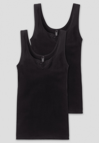 2-Pack Shirt 0/0 SCHIESSER Essential - black