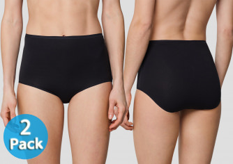 SCHIESSER Women Maxi Brief Essential 2-Pack - black