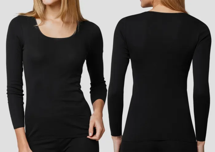 Shirt 1/1 Schiesser Luxury - schwarz Shirt 1/1 Schiesser Luxury - schwarz