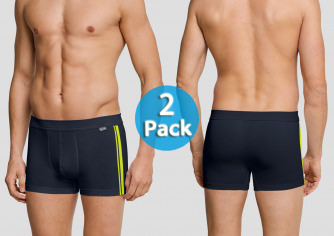 2-Pack Schiesser Shorts Cotton Stretch - blue black