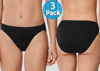 Rio-Slip Schiesser Essential 3er-Pack - schwarz