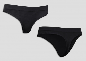 Damen Thong SCHIESSER Active Mesh Bamboo - schwarz