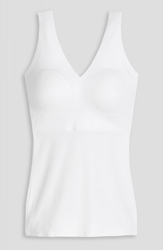 Women's Vest Top Schiesser Invisible Soft - removable pads - white