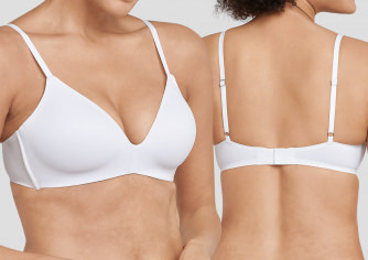 Damen BH ohne Bgel SCHIESSER Invisible Soft - gepaddet - wei