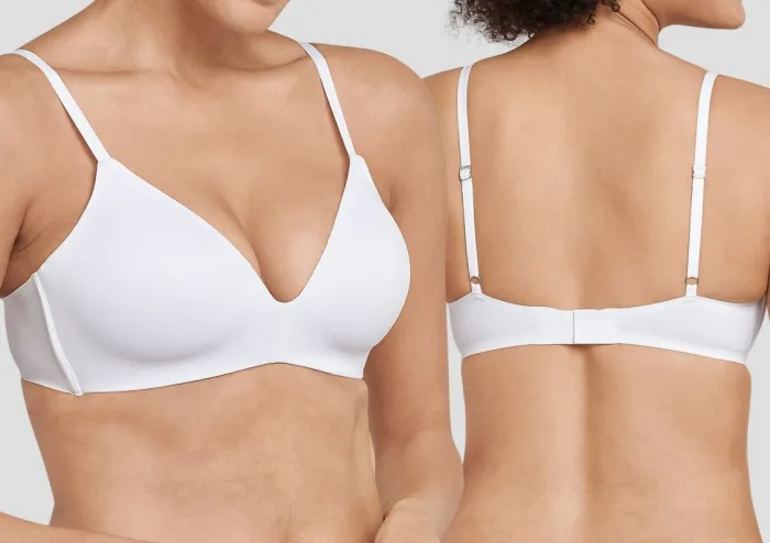 Damen BH ohne Bügel SCHIESSER Invisible Soft - gepaddet - weiß