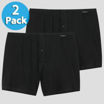 2er Pack Herren Jersey Boxershorts SCHIESSER - schwarz