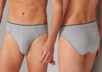 Men's Supermini Briefs SCHIESSER 95/5 - grey-melange