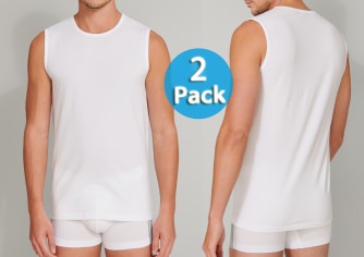 2-Pack Men's Vest Top SCHIESSER 95/5 - white