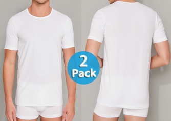 2-Pack Men's T-Shirt 1/2 SCHIESSER 95/5 - white