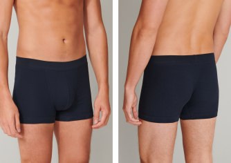 SCHIESSER Mnner Shorts Retro Rib - dunkelblau