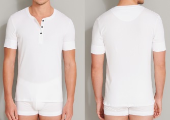 Herren Shirt 1/2 Schiesser Retro Rib - wei