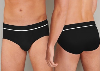 SCHIESSER Mnner Midi-Slip Retro Rib - schwarz