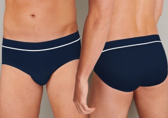 SCHIESSER Mnner Midi-Slip Retro Rib - dunkelblau