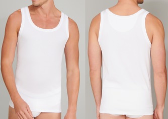 Herren Shirt 0/0 Schiesser Retro Rib - wei