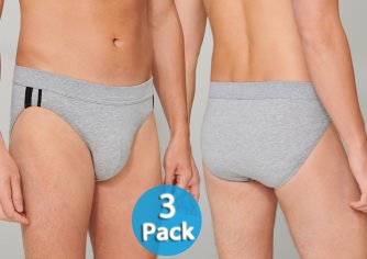 3-Pack of Men's Rio Briefs SCHIESSER 95/5 - heather gray