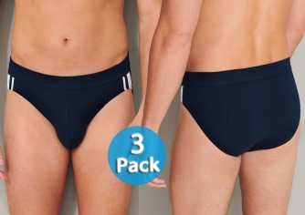 3-Pack of Men's Rio Briefs SCHIESSER 95/5 - dark blue