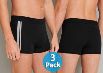 3-Pack Men's Boxer Briefs SCHIESSER 95/5 - black striped
