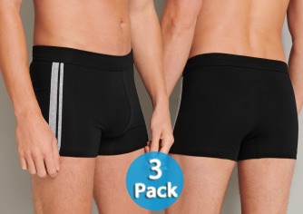 3er Pack Mnner Shorts SCHIESSER 95/5 - schwarz gestreift