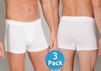 3er Pack Mnner Shorts SCHIESSER 95/5 - wei gestreift