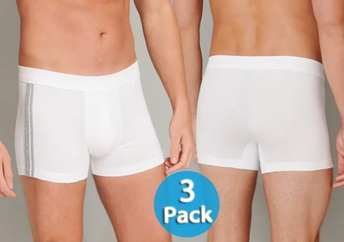 3er Pack Männer Shorts SCHIESSER 95/5 - weiß gestreift 3er Pack Männer Shorts SCHIESSER 95/5 - weiß gestreift