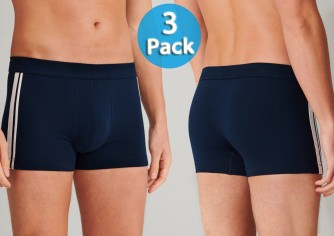 3er Pack Mnner Shorts SCHIESSER 95/5 - dunkelblau gestreift