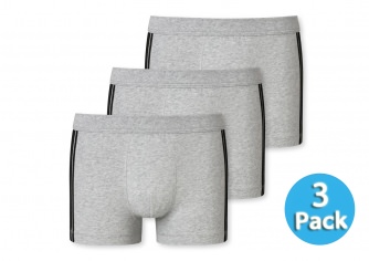 3er Pack Mnner Shorts SCHIESSER 95/5 - grau gestreift