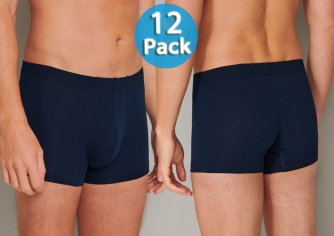 12-PACK MEN'S BOXER BRIEFS SCHIESSER 95/5 - dark blue