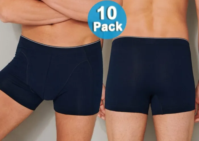 10er SPARPACK SCHIESSER MÄNNER SHORTS 95/5 - dunkelblau