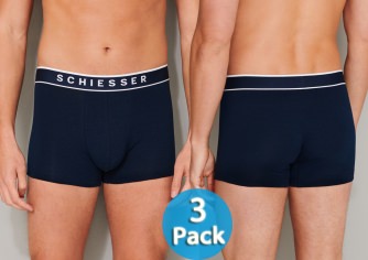 3er Pack Herren Shorts SCHIESSER 95/5 - dunkelblau