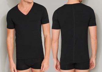 Herren Shirt 1/2 SCHIESSER Personal Fit -schwarz