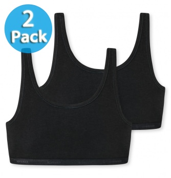 2er Pack Mdchen Bustier Schiesser 95/5 - schwarz