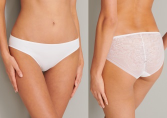 Damenslip Schiesser Invisible Lace - wei