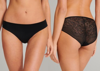 Damenslip Schiesser Invisible Lace - schwarz