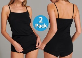 2-Pack Women's Top Vest Schiesser 95/5 - black