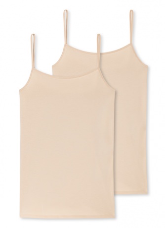 2-Pack Women's Top Vest Schiesser 95/5 - sand