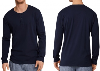 Men's Long Sleeve T-shirt Schiesser Mix & Relax - dark blue