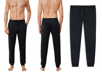 Schiesser Herren Loungehose Lang Mix & Relax - schwarz