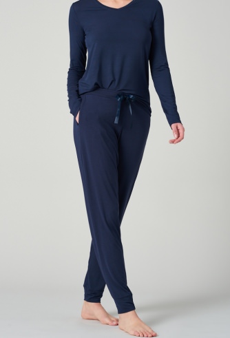 Ladies' Lounge Trousers SCHIESSER Mix & Relax - blue